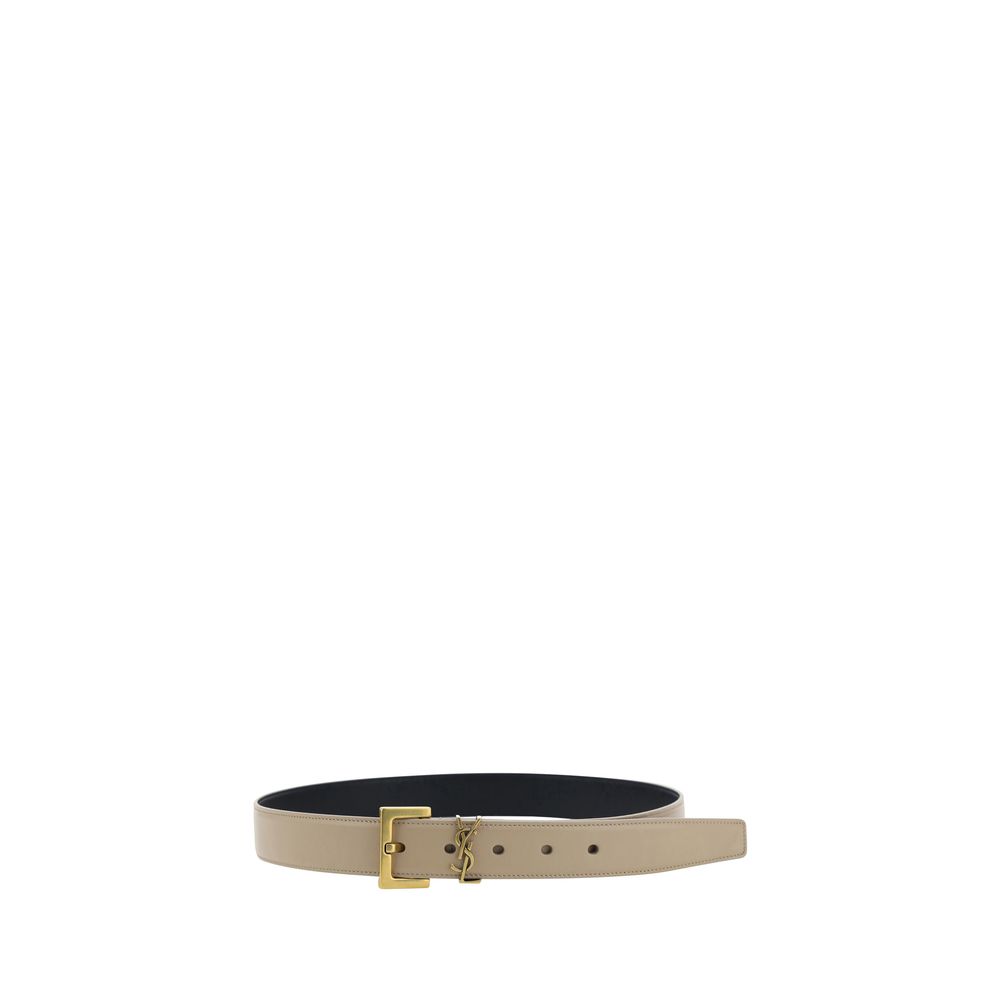 Saint Laurent Brauner Kalbsleder Bos Taurus Regular Gürtel