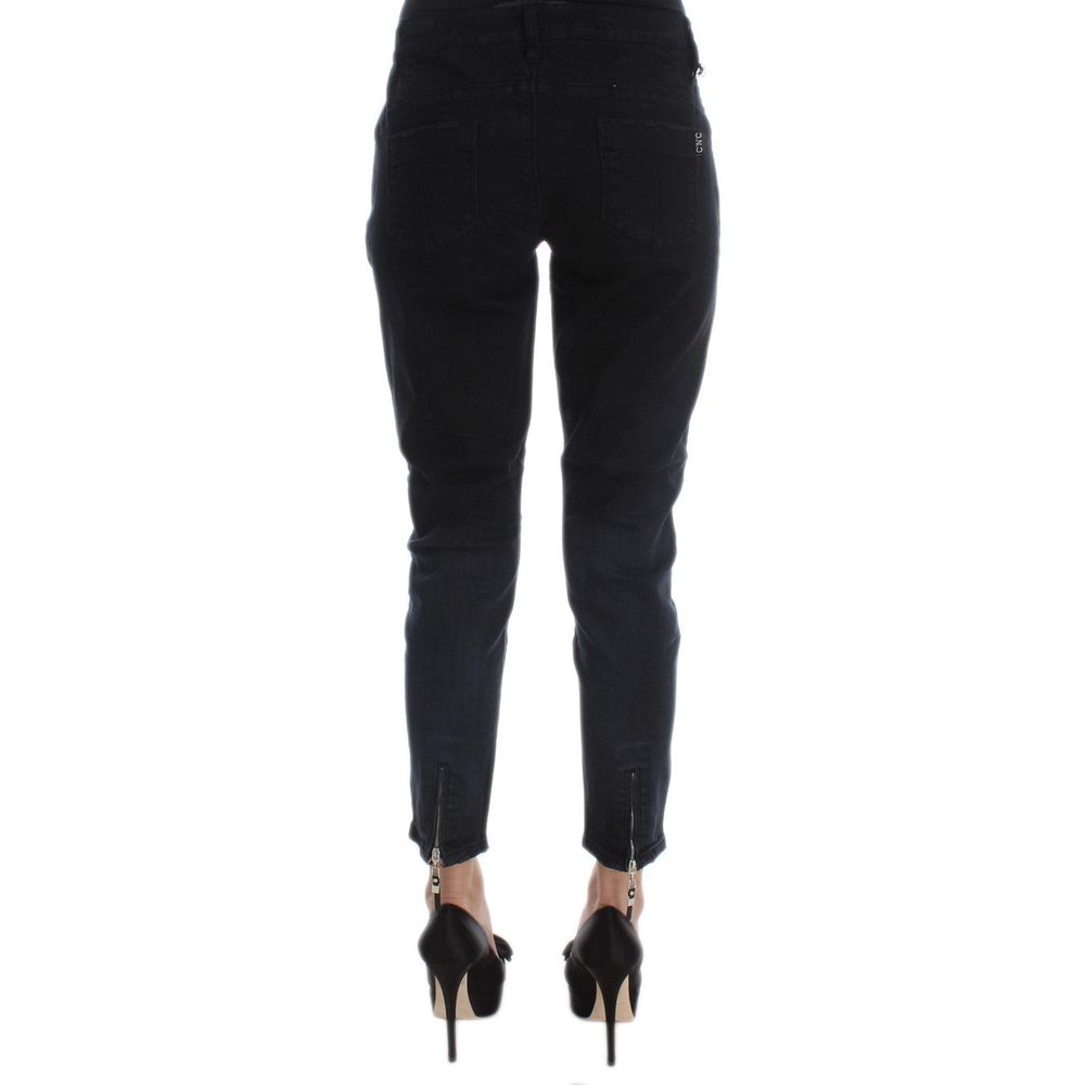 Costume National Schwarze Cropped Jeans aus Baumwolle
