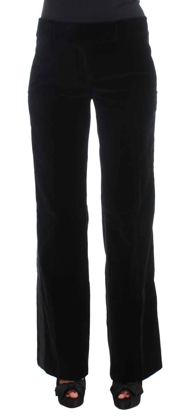 Ermanno Scervino Black Viscose Trousers