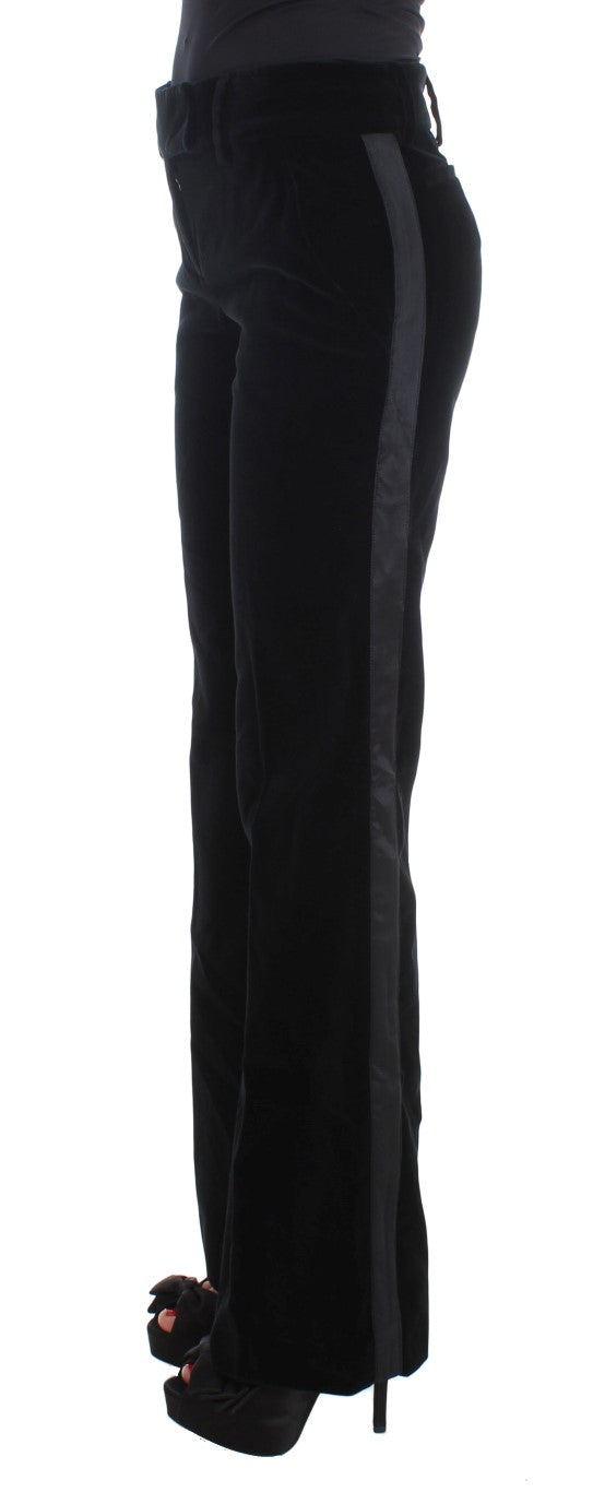 Ermanno Scervino Black Viscose Trousers
