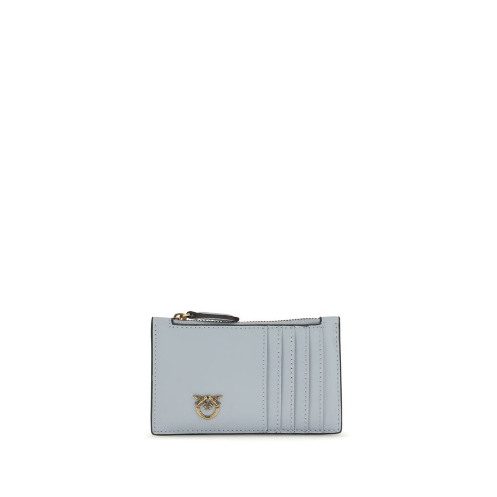 PINKO wallet in blue calfskin Bos Taurus