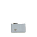 PINKO wallet in blue calfskin Bos Taurus