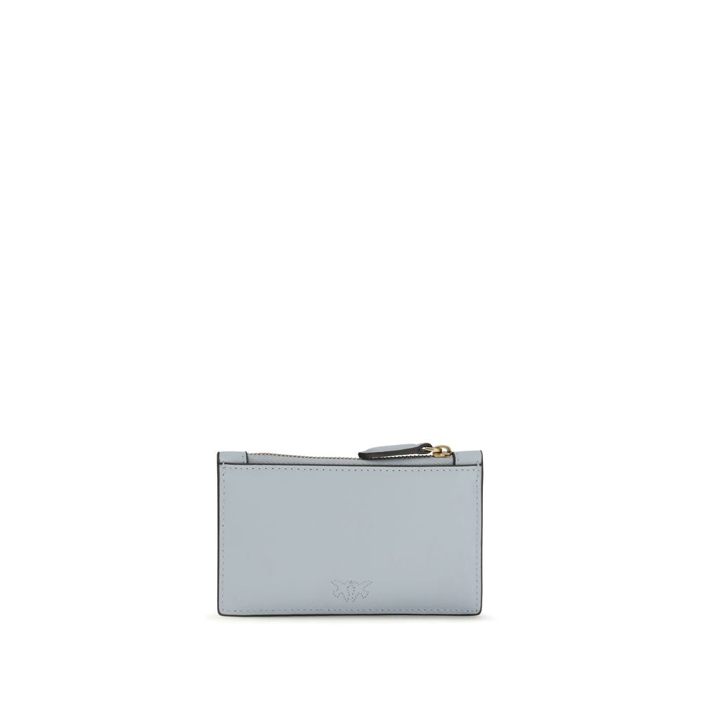 PINKO wallet in blue calfskin Bos Taurus