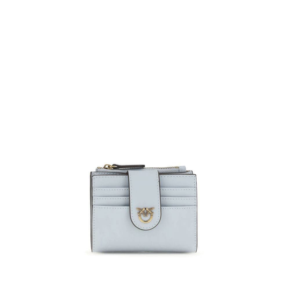 PINKO wallet in blue calfskin Bos Taurus
