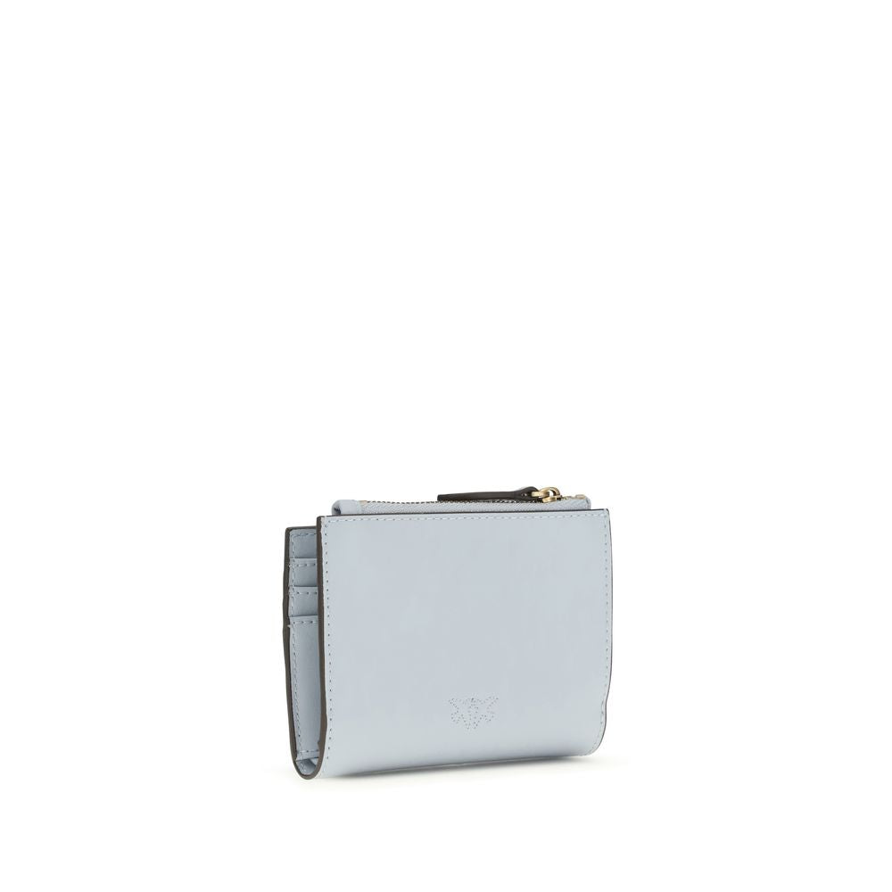 PINKO wallet in blue calfskin Bos Taurus