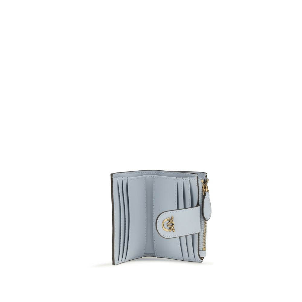 PINKO wallet in blue calfskin Bos Taurus
