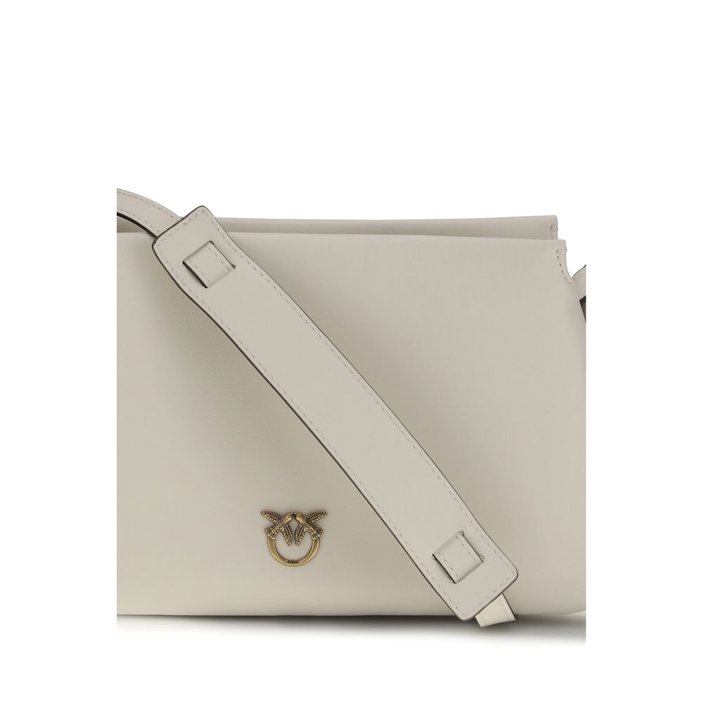 PINKO Weiße Bos Taurus Kalbsleder Schultertasche