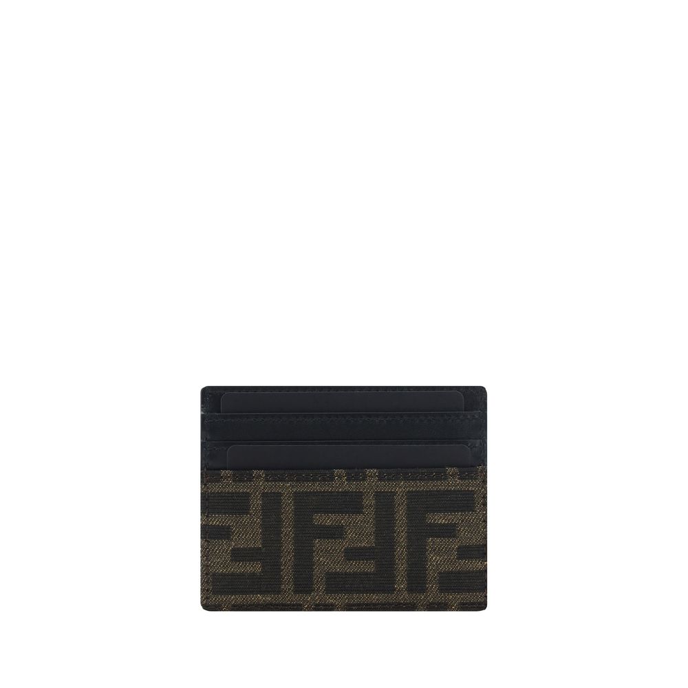 Fendi Braune Kalbsleder Bos Taurus Geldbörse