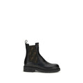 Fendi Schwarze Ankle Boots aus Kalbsleder Bos Taurus