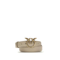 PINKO Beige Kalbsleder Bos Taurus Gürtel