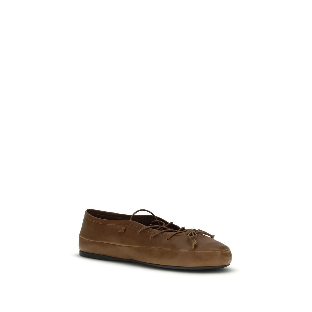 Miu Miu Brown Lambskin Ballerinas Ovis Aries Aries