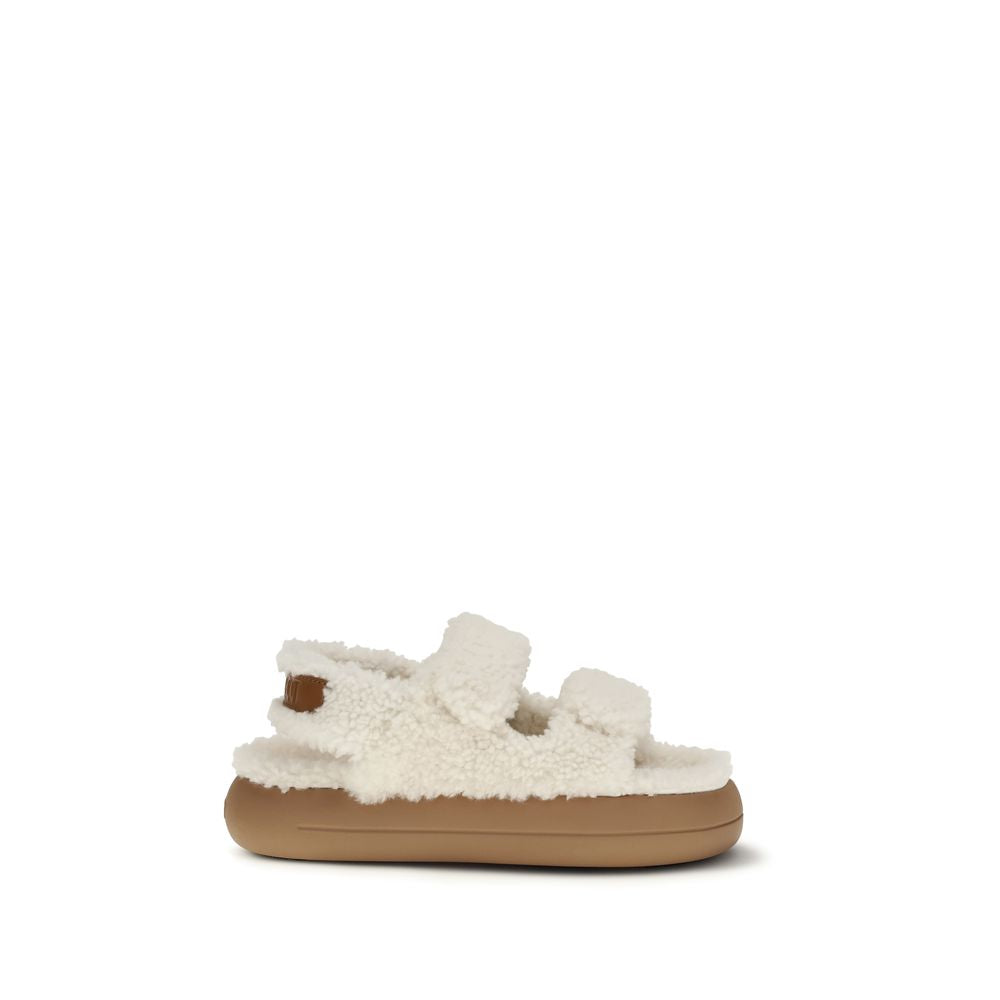 Moon Boot White Bos Taurus Calf Leather Sandals