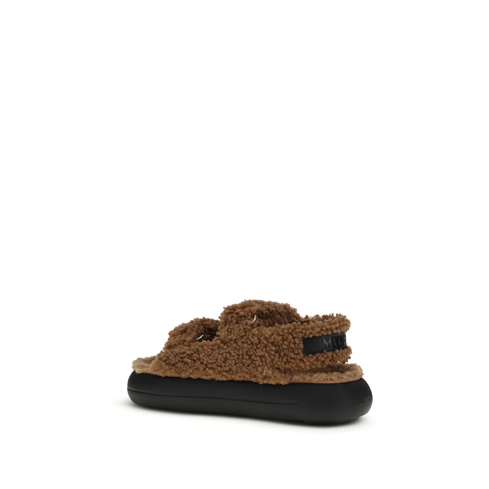 Moon Boot Braune Kalbsleder Bos Taurus Hausschuhe