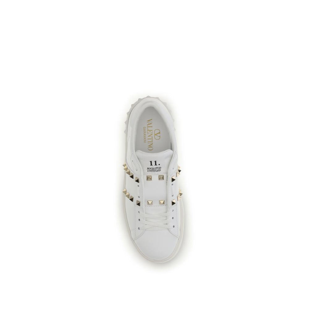 Valentino Garavani White Bos Taurus Calfskin Platform Sneakers