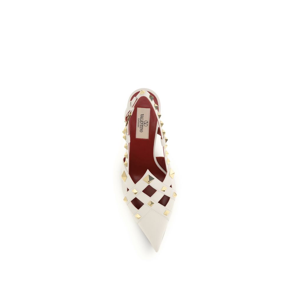 Valentino Garavani Beige Ziegenleder Pumps mit hohem Absatz