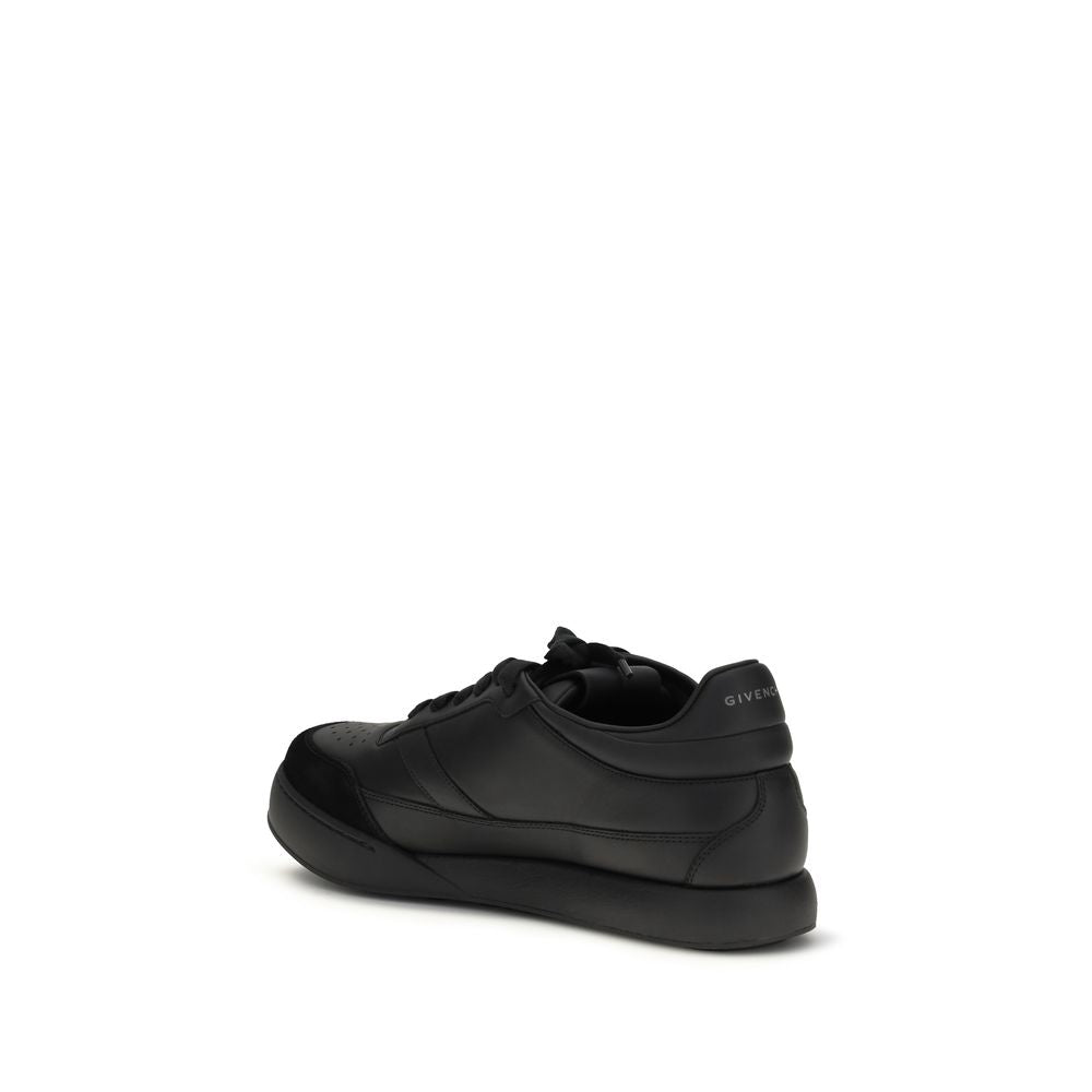 Givenchy Schwarze Kalbsleder Bos Taurus Low-Top-Sneaker
