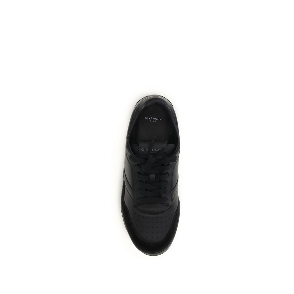 Givenchy Schwarze Kalbsleder Bos Taurus Low-Top-Sneaker