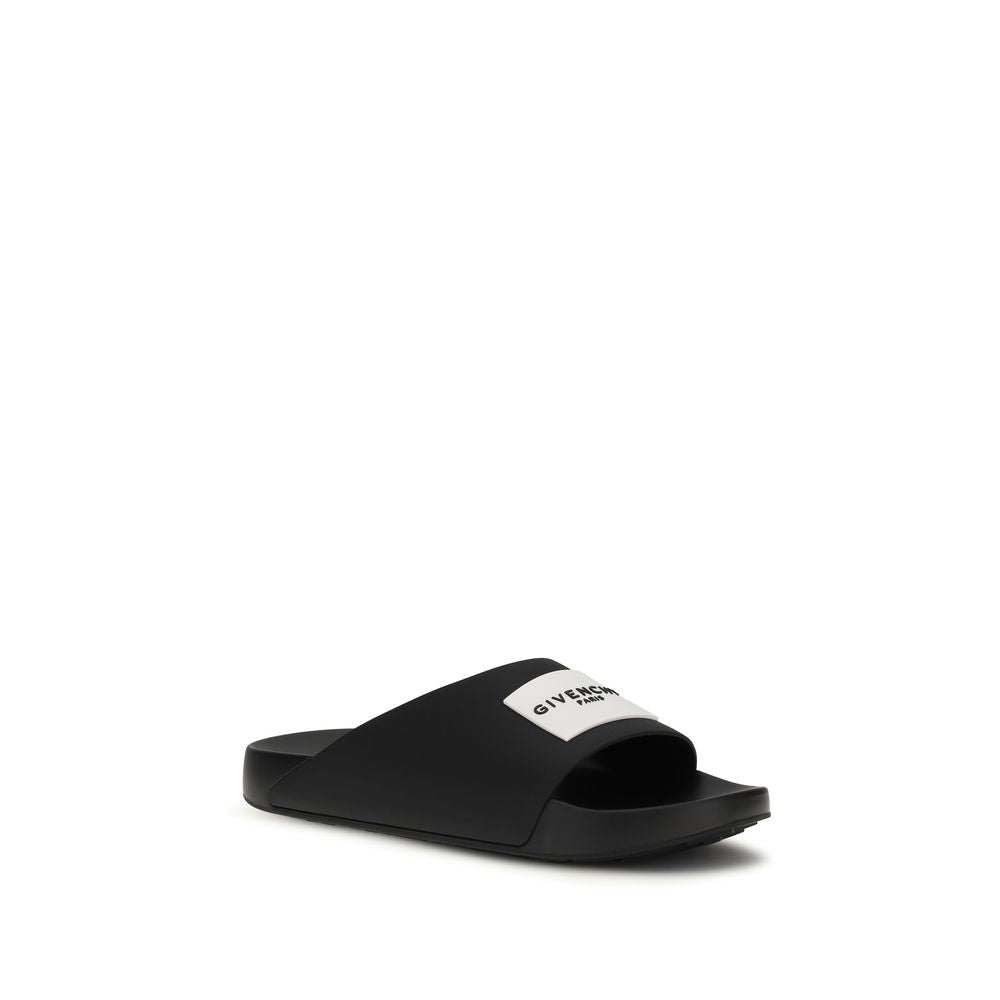 Givenchy Black Rubber Slides