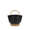 Sacai Schwarze Bos Taurus Kalbsleder Schultertasche
