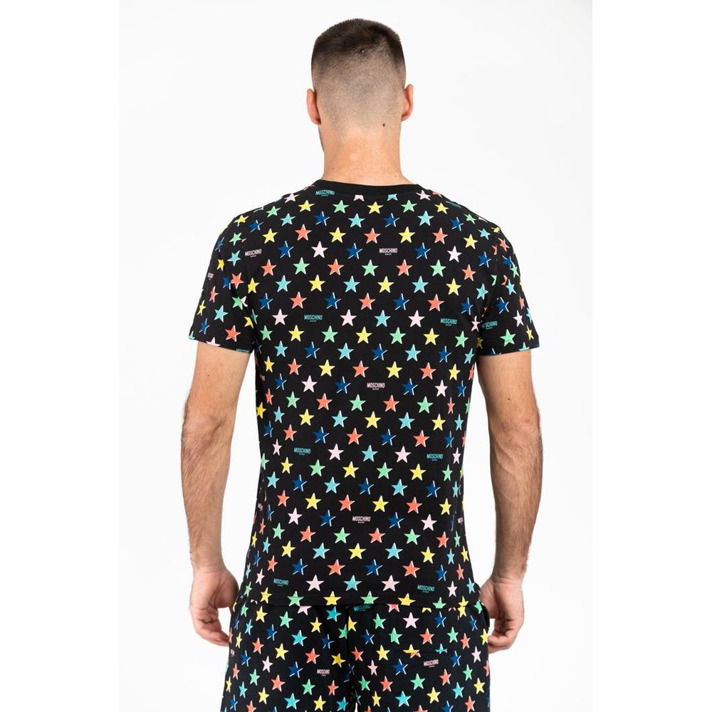 Moschino Schwarzes Baumwoll-T-Shirt