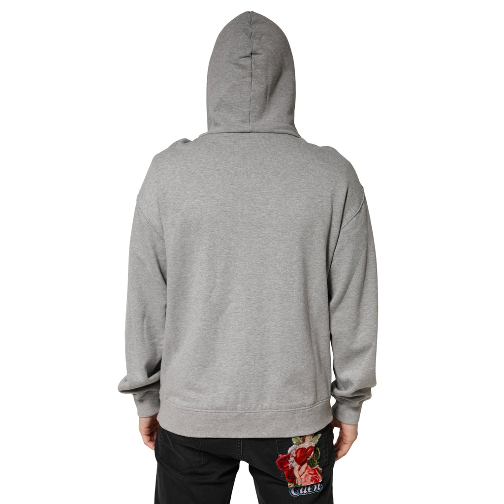 Dolce & Gabbana Grey Cotton Hoodie