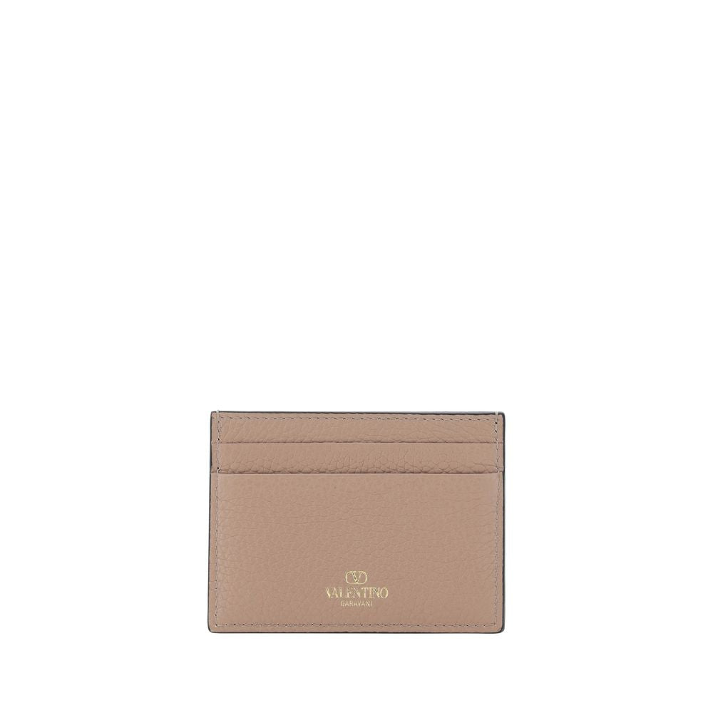 Valentino Garavani Beige Kalbsleder Bos Taurus Geldbörse