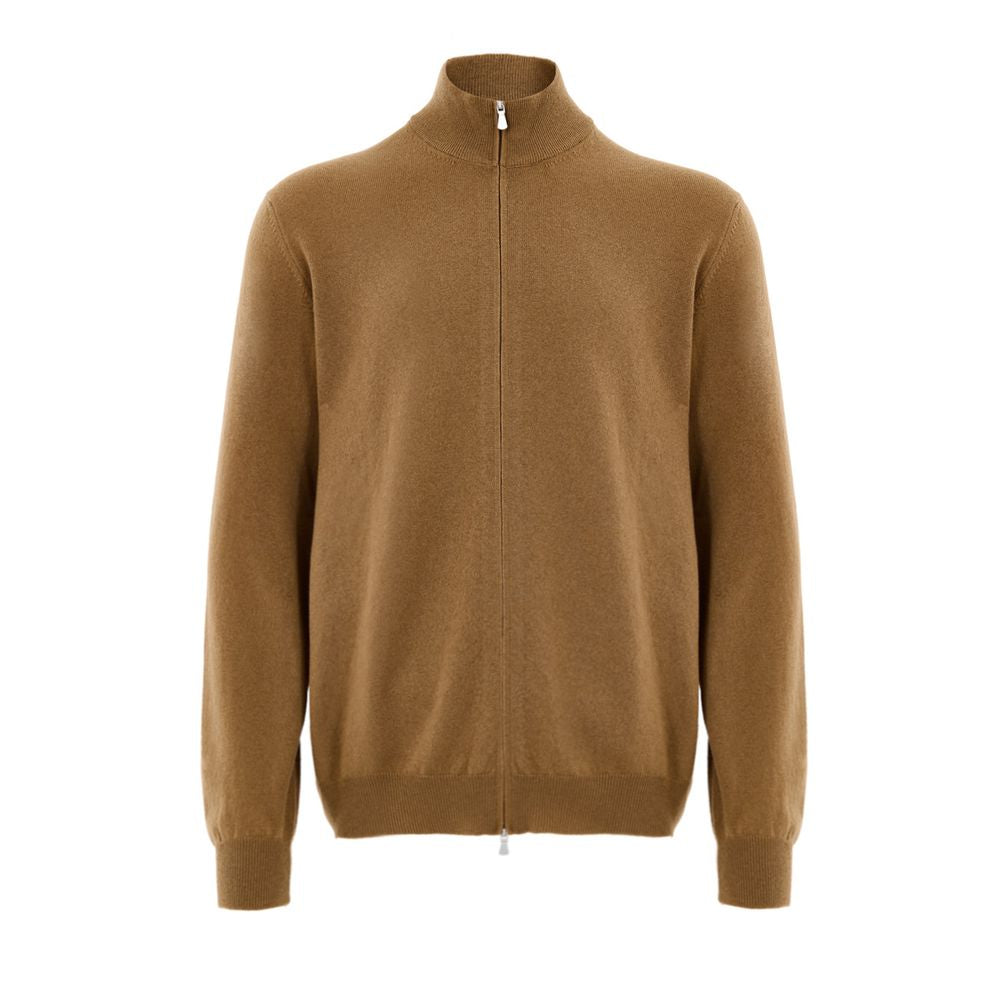 Gran Sasso Brauner Wollrollkragenpullover
