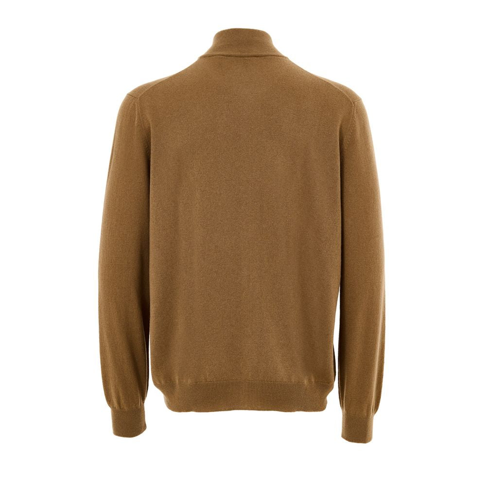 Gran Sasso Brauner Wollrollkragenpullover