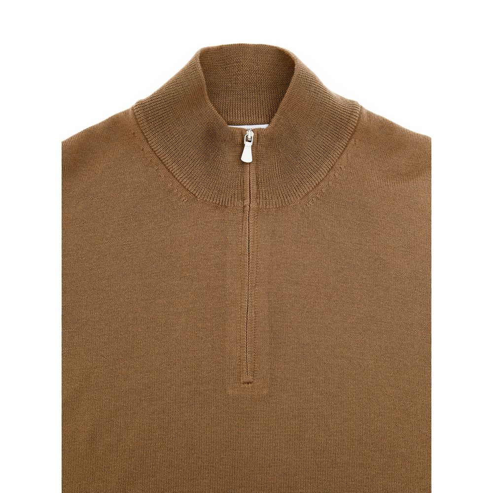 Gran Sasso Brauner Wollrollkragenpullover