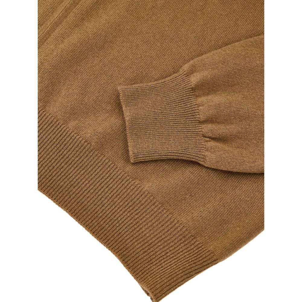Gran Sasso Brauner Wollrollkragenpullover