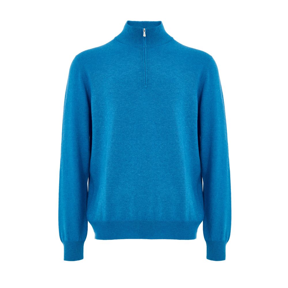Gran Sasso Light Blue Wool Turtleneck Sweater