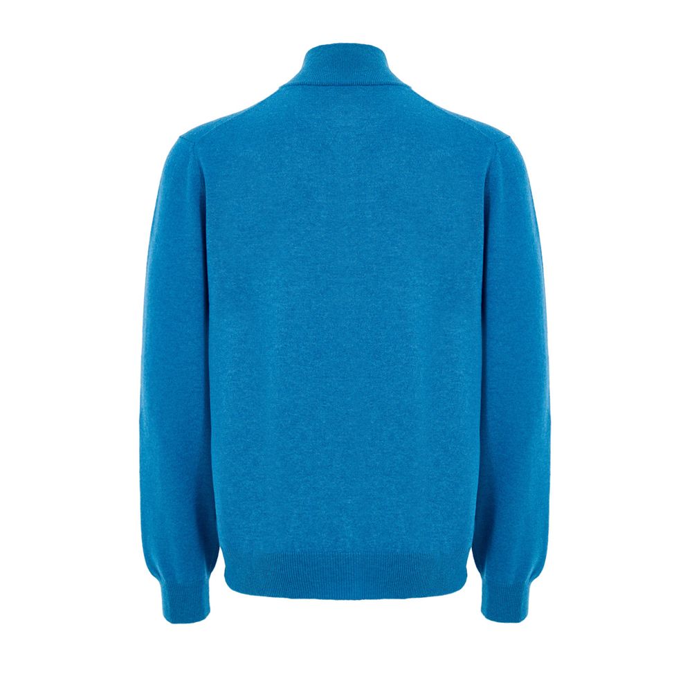 Gran Sasso Light Blue Wool Turtleneck Sweater