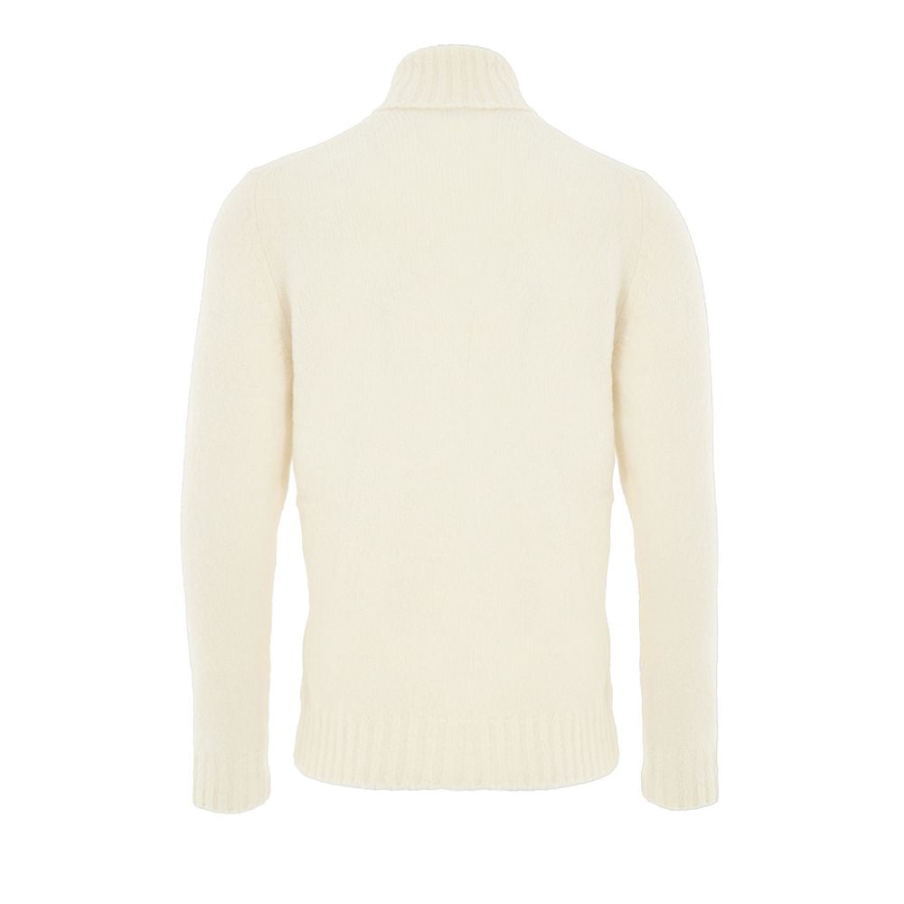 Gran Sasso Weißer Wollrollkragenpullover