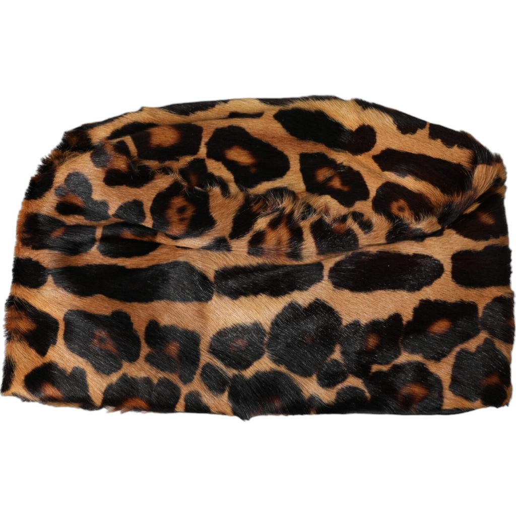 Dolce & Gabbana Women's Brown Leopard Print Bucket Hat