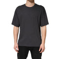 Dolce & Gabbana Dark Gray Cotton T-Shirt with Crew Neck and Short Sleeves