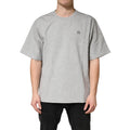 Dolce & Gabbana Graues Baumwoll-T-Shirt mit Rundhalsausschnitt und kurzen Ärmeln