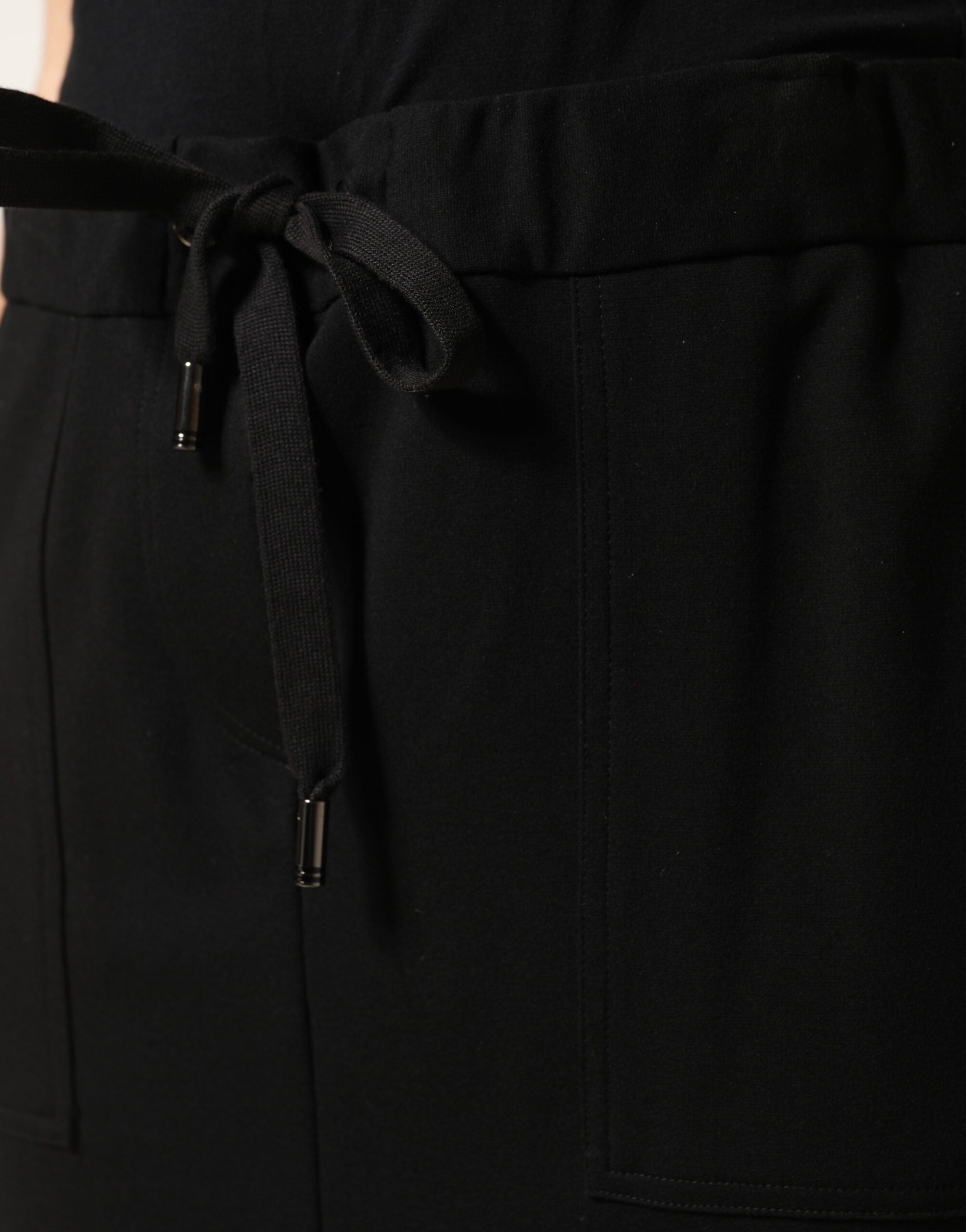Dolce & Gabbana Schwarzer Maxi-Cargo-Rock aus Baumwolle mit Kordelzug