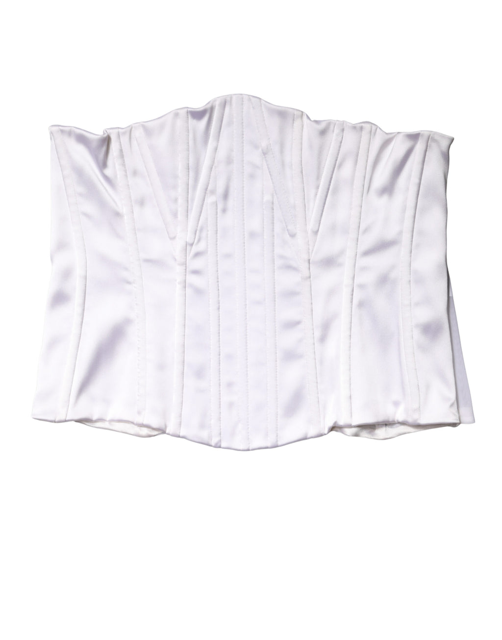 Dolce & Gabbana Weißes Bustier-Korsett aus Polyamid zur Taillenformung