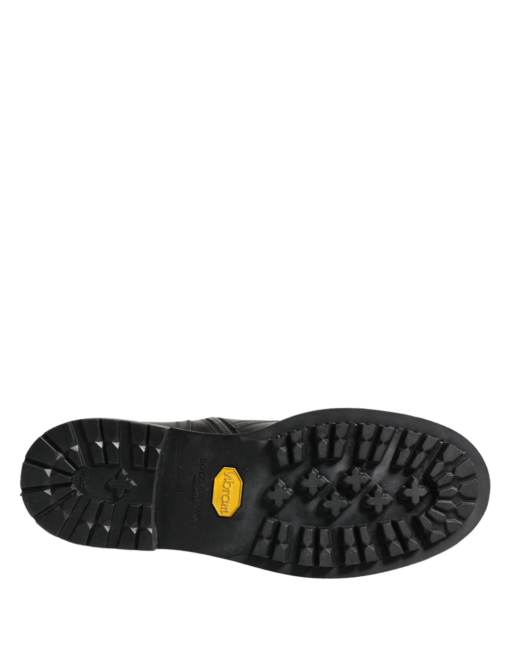 Dolce & Gabbana Schwarze Leder-Schnürstiefel mit Gürtelschnalle