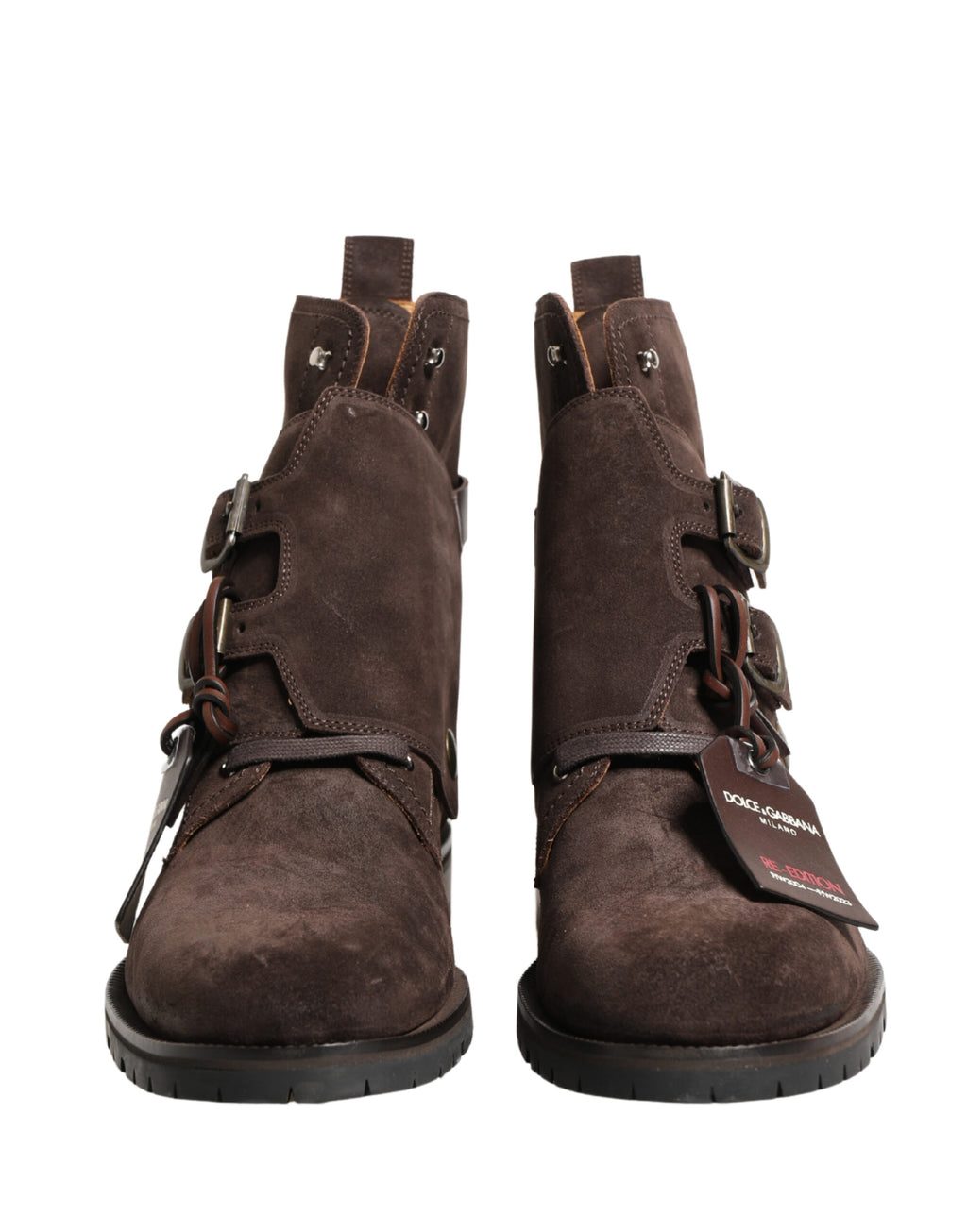 Dolce & Gabbana Braune Wildleder-Schnürstiefeletten
