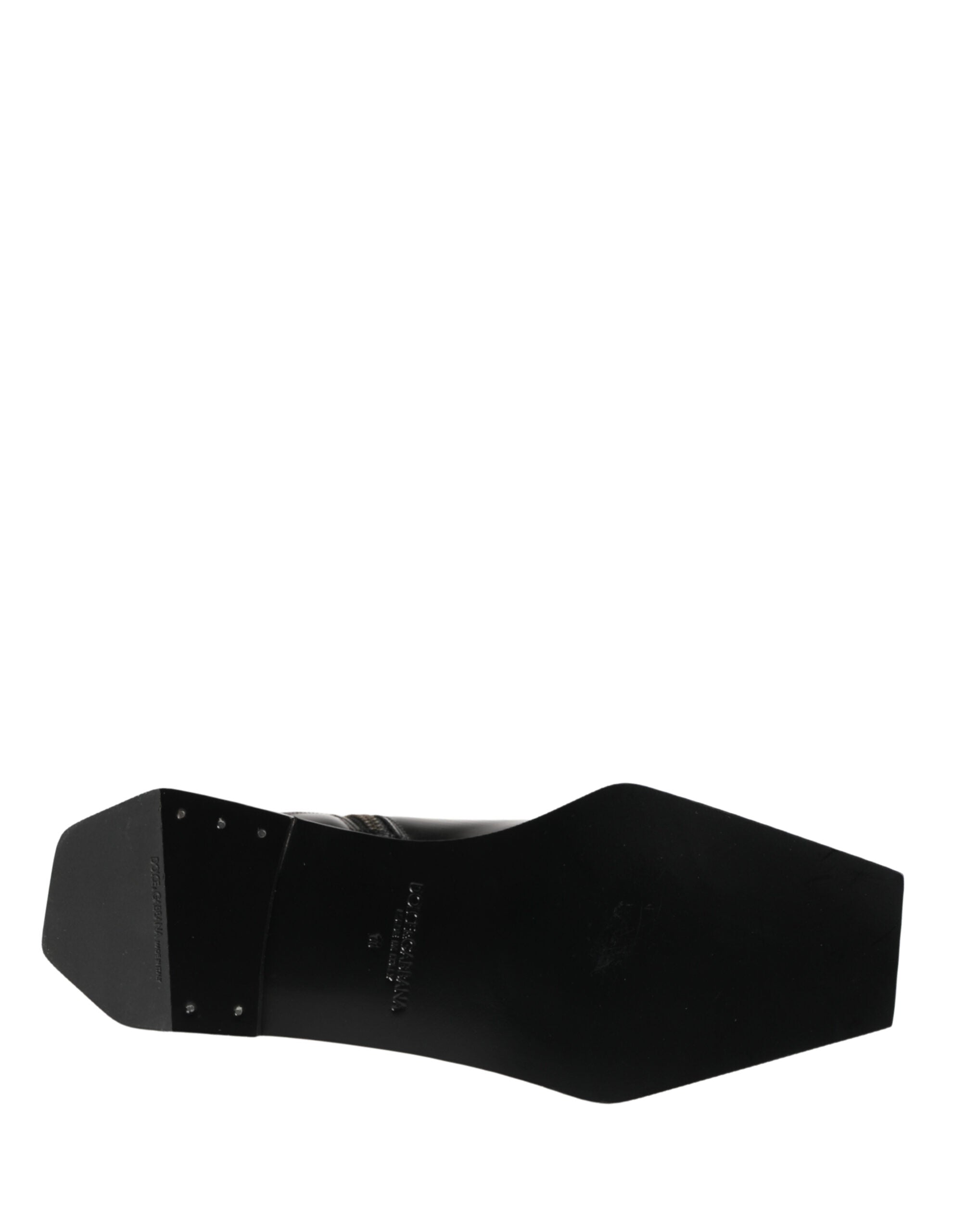 Dolce & Gabbana Schwarze Leder-Ankle Boots mit Reißverschluss