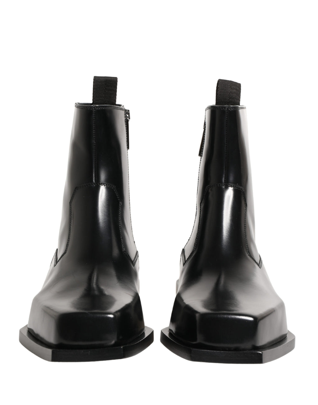 Dolce & Gabbana Schwarze Leder-Ankle Boots mit Reißverschluss
