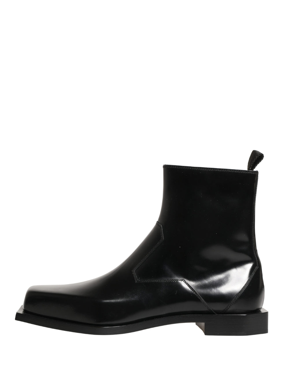 Dolce & Gabbana Schwarze Leder-Ankle Boots mit Reißverschluss