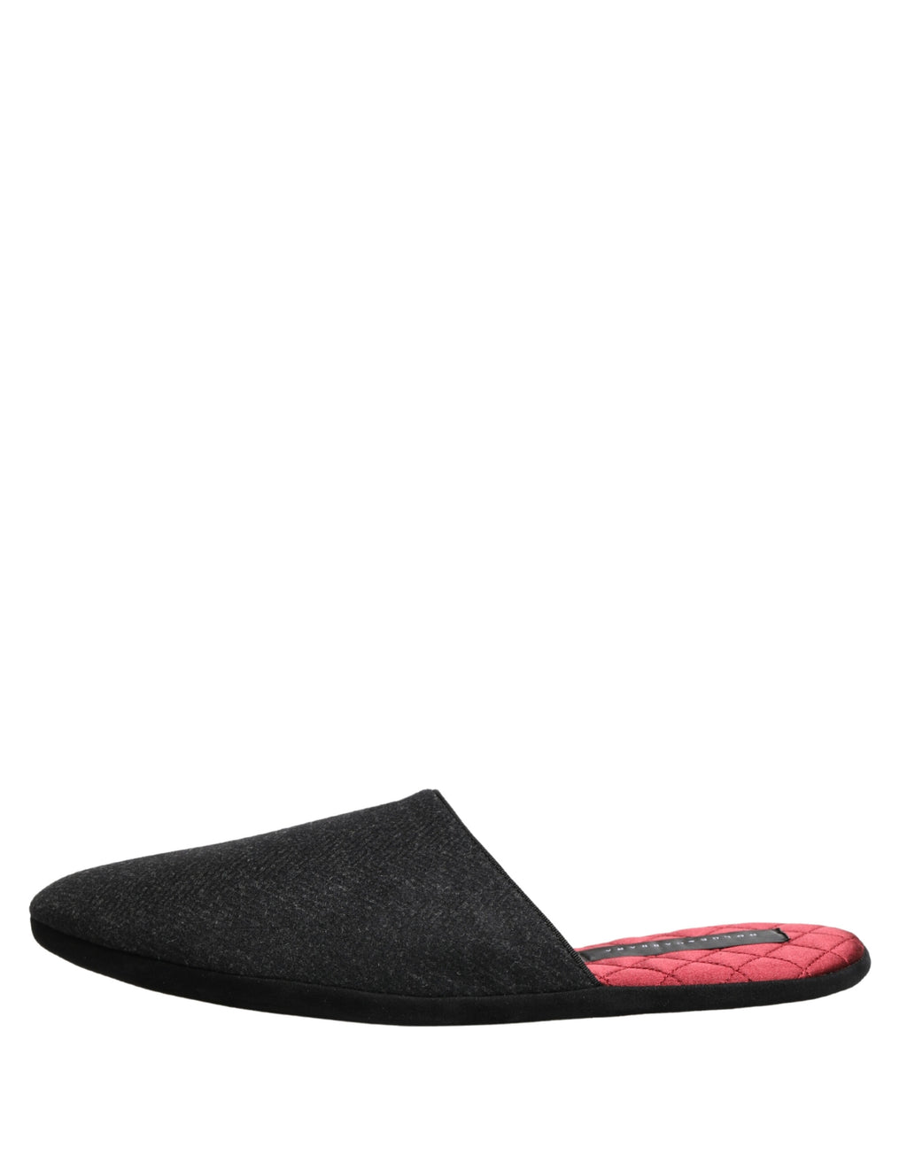 Dolce & Gabbana Anthrazit Woll-Kaschmir Stepp-Slipper