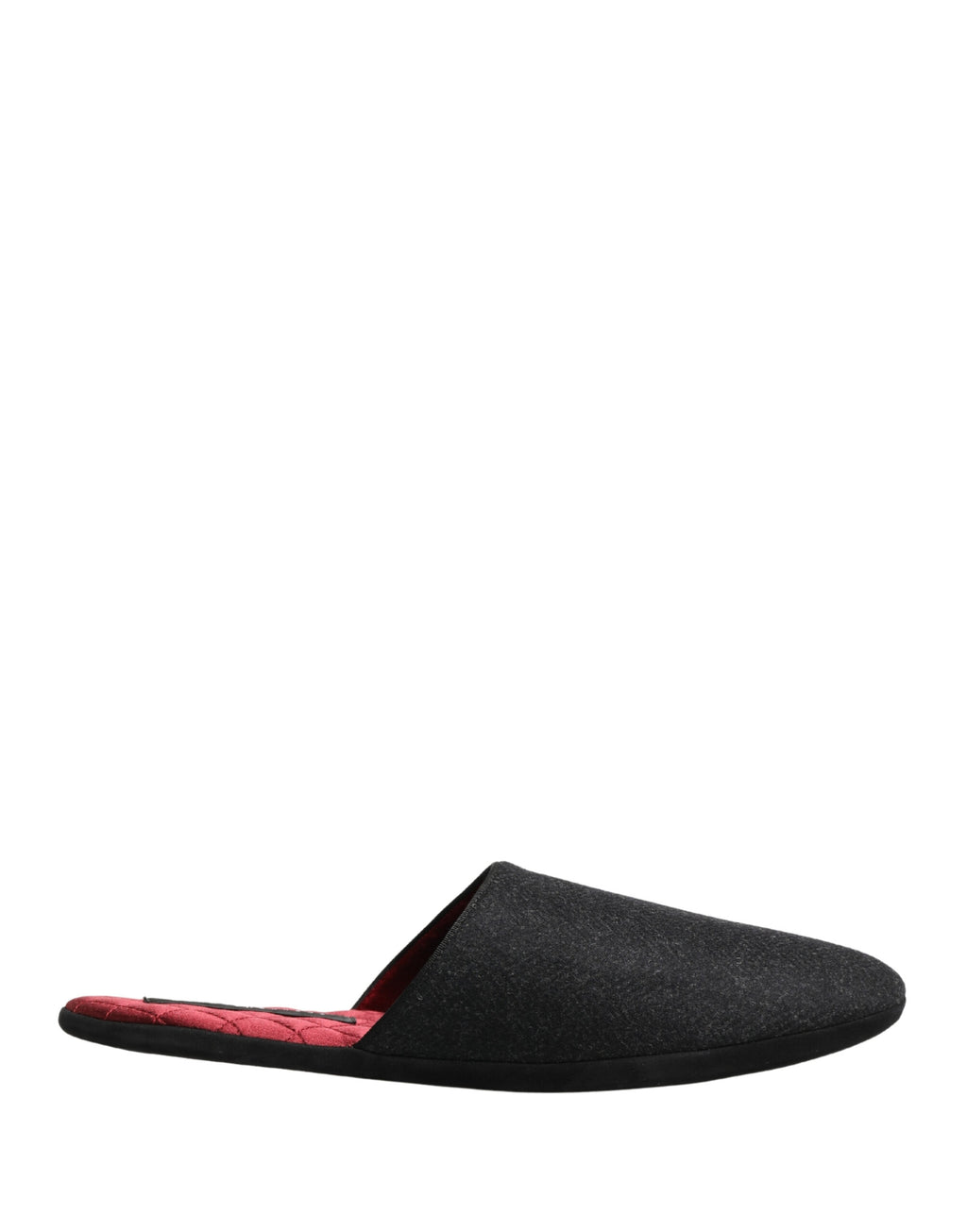 Dolce & Gabbana Anthrazit Woll-Kaschmir Stepp-Slipper