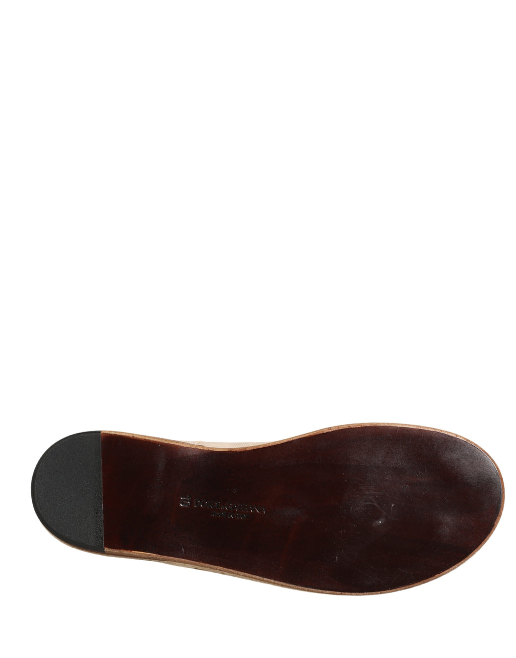 Dolce & Gabbana Beige Espadrille-Sohle Schnür-Derby-Schuhe aus Canvas