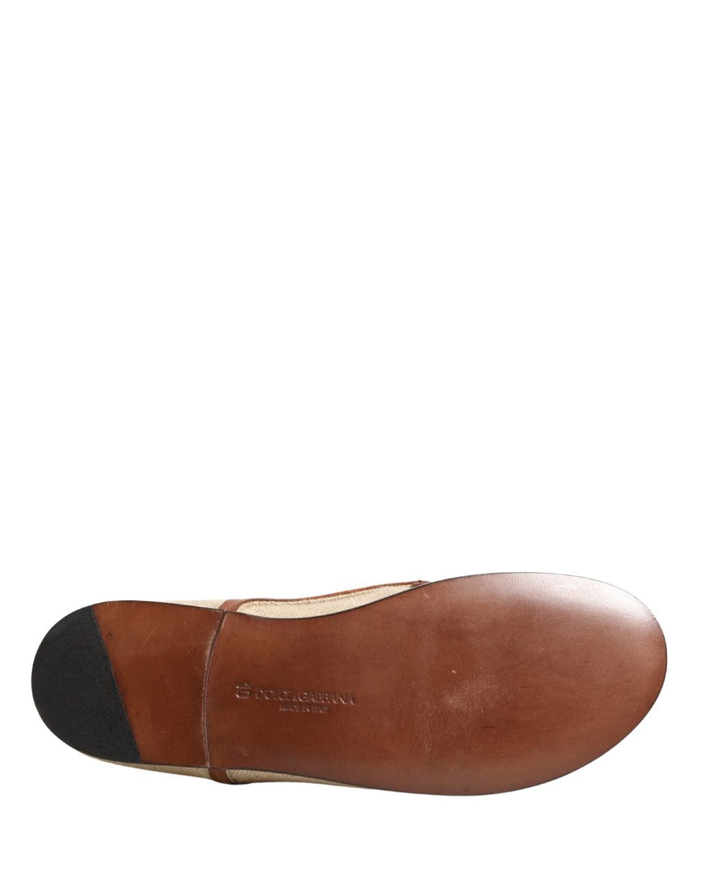 Dolce & Gabbana Men's Beige Canvas Lace-Up Derbies