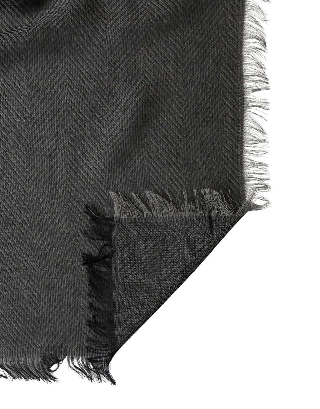 Dolce & Gabbana Schwarzer Modal-Wärmeschal mit Fransen 140cm x 134cm Herrenschal