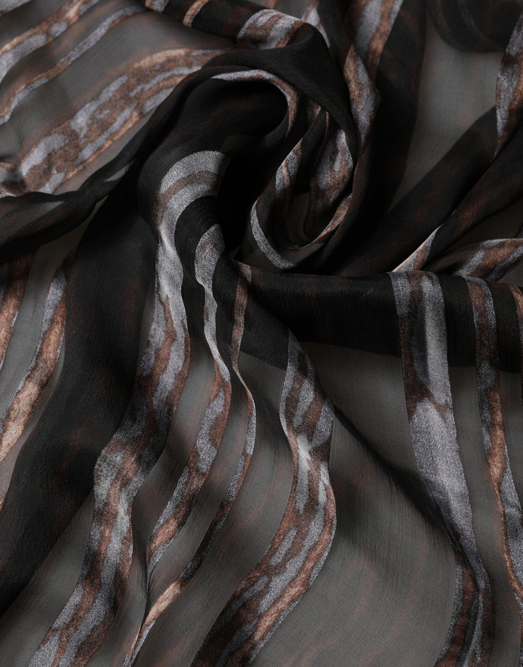 Dolce & Gabbana Black Striped Silk Scarf 193cm x 131cm Stole