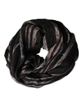 Dolce & Gabbana Black Striped Silk Scarf 193cm x 131cm Stole